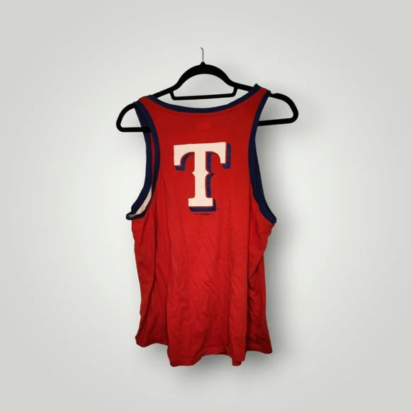 Texas Rangers sequin Red and Blue Rangers Tank Top size XL - Picture 5 of 11